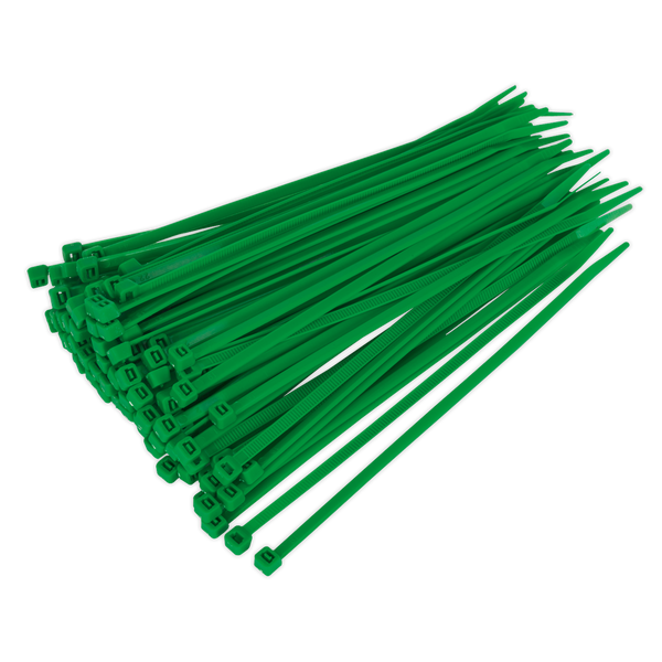Sealey CT20048P100G 200 x 4.4mm Green Cable Tie - Pack of 100