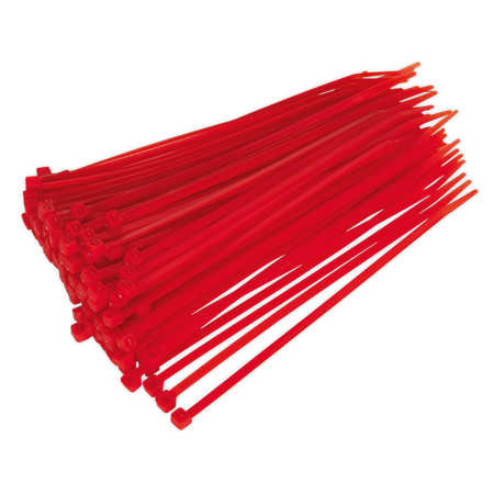 Sealey CT20048P100R 200 x 4.4mm Red Cable Tie - Pack of 100