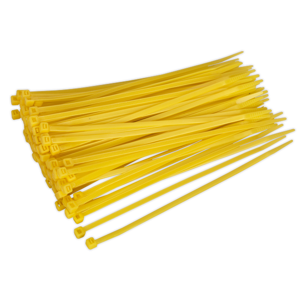 Sealey CT20048P100Y 200 x 4.4mm Yellow Cable Tie - Pack of 100