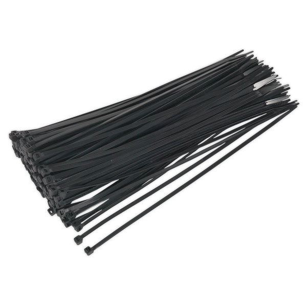 Sealey CT30048P100 300 x 4.8mm Black Cable Tie - Pack of 100