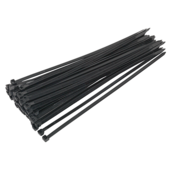 Sealey CT35076P50 350 x 7.6mm Black Cable Tie - Pack of 50