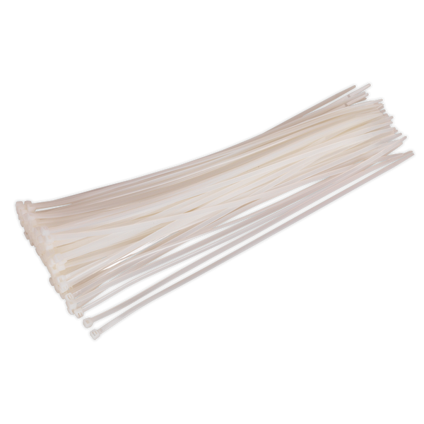 Sealey CT38048P100W 380 x 4.8mm White Cable Tie - Pack of 100