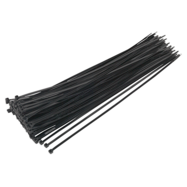 Sealey CT38048P100 380 x 4.8mm Black Cable Tie - Pack of 100