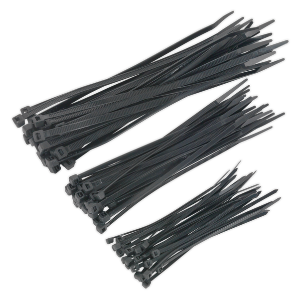 Sealey CT75B Cable Tie Assortment Black - Pack of 75