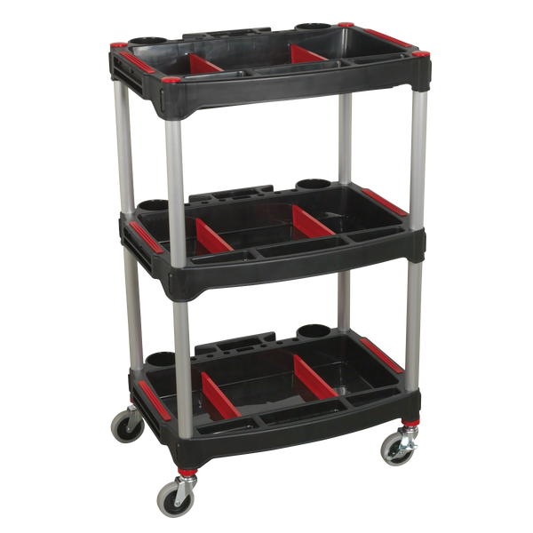Sealey CX313 3-Level Composite Workshop Trolley with Parts Storage