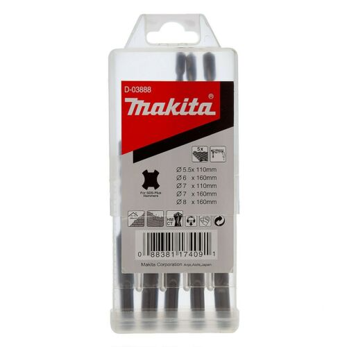 Makita D-03888 Standard SDS Plus 5 Piece Drill Bit Set