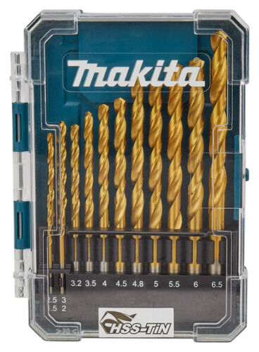 Makita D-72855 HSS-TIN Drill Bit Straight Shank Eco Set 13pc
