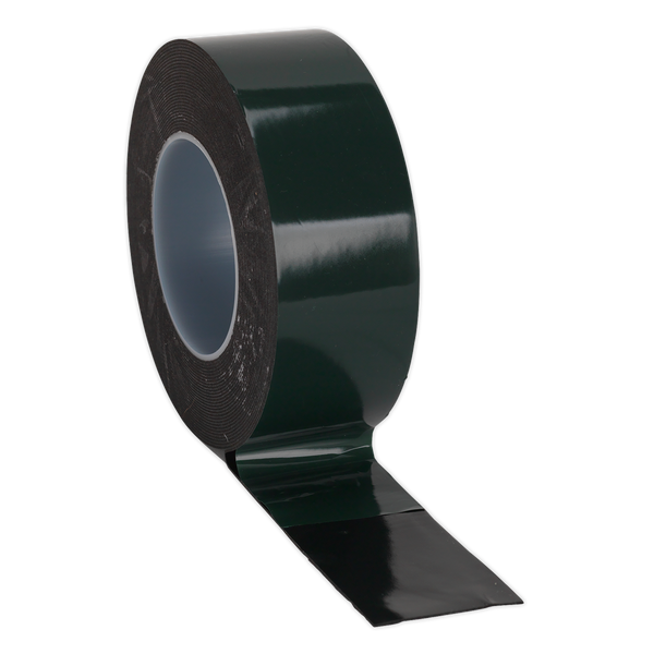 Sealey DSTG5010 50mm x 10m Double-Sided Adhesive Foam Tape - Green Backing