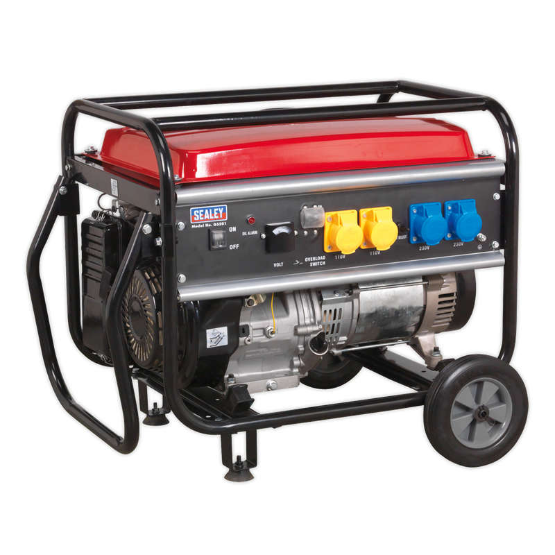 Sealey G5501 5500W 110/230V Generator 13hp - 4-Stroke Engine