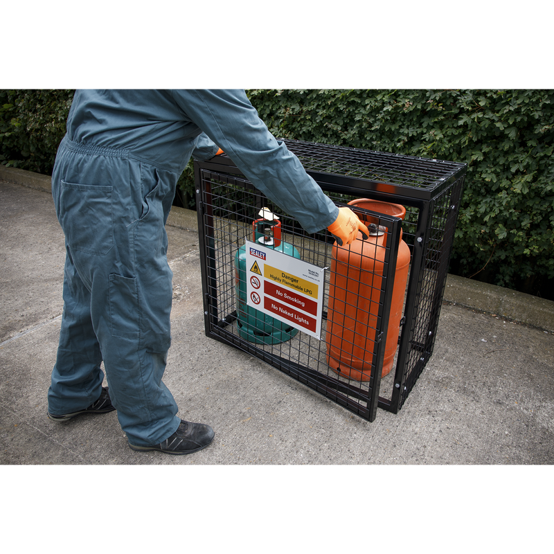 Sealey GCSC247 Gas Cylinder Safety Cage - 2 x 47kg Cylinders