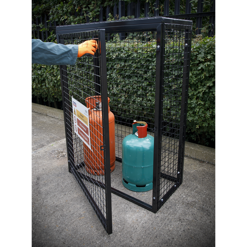 Sealey GCSC319 Gas Cylinder Safety Cage - 3  x 19kg Cylinders