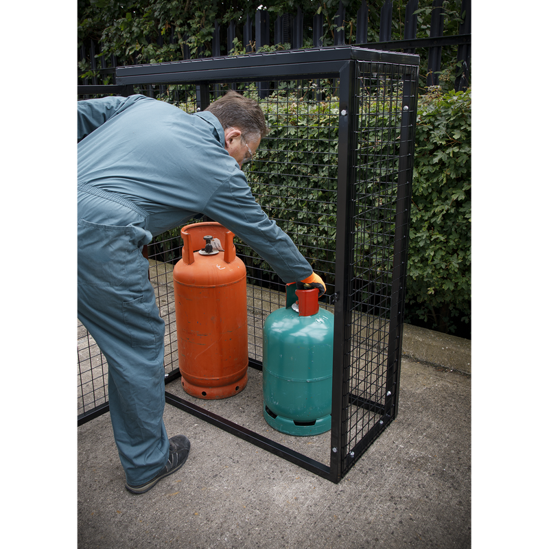 Sealey GCSC319 Gas Cylinder Safety Cage - 3  x 19kg Cylinders