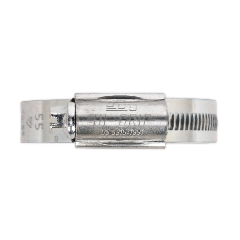 Sealey HCJ4 Ø70-90mm Zinc Plated HI-GRIP® Hose Clip - Pack of 10