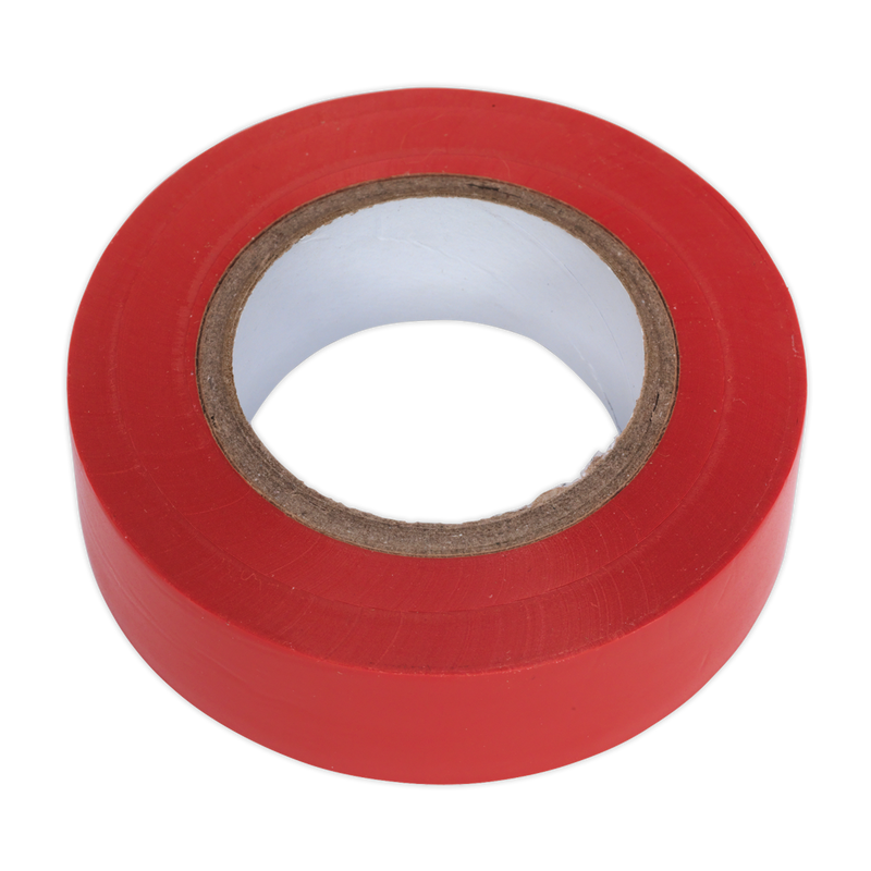 Sealey ITRED10 19mm x 20m Red PVC Insulating Tape - Pack of 10