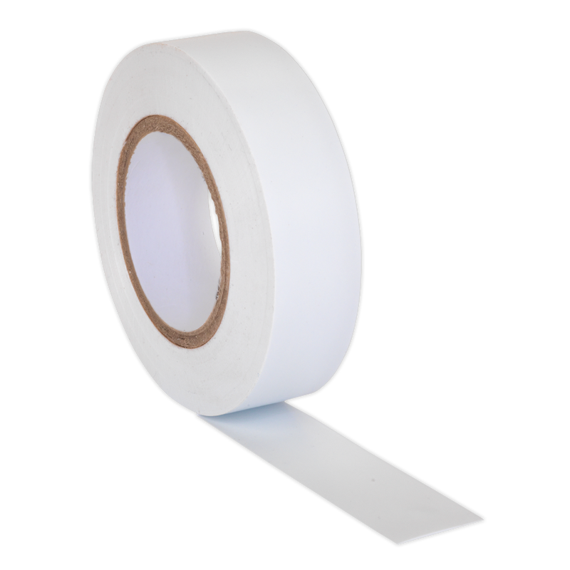 Sealey ITWHT10 19mm x 20m White PVC Insulating Tape - Pack of 10