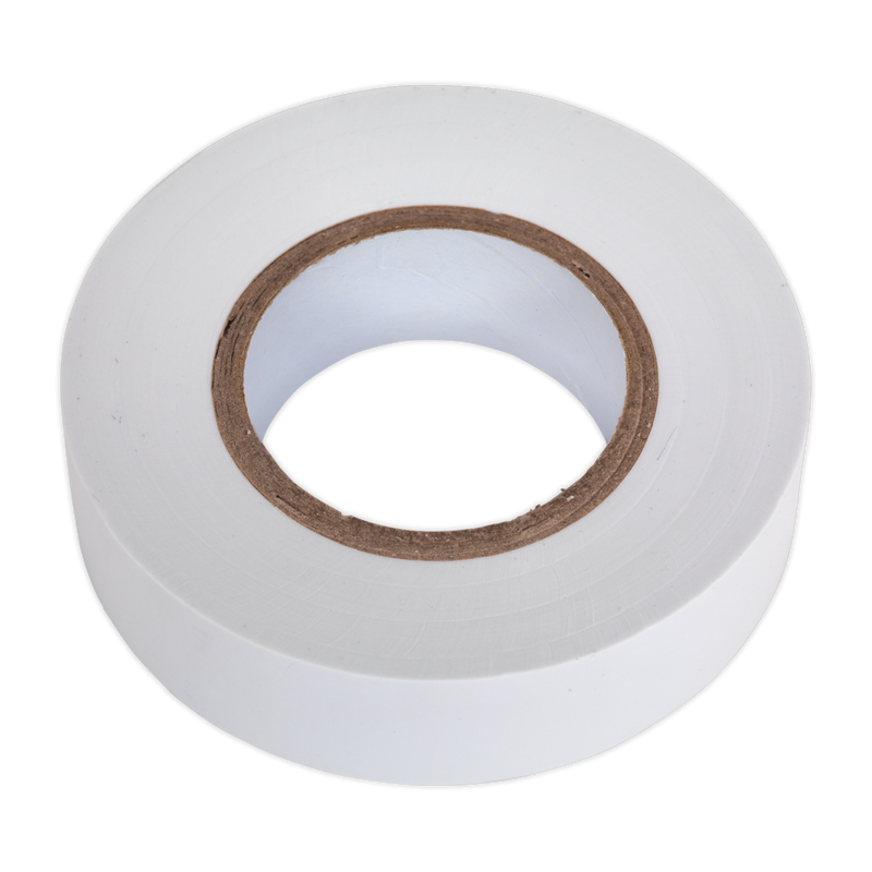 Sealey ITWHT10 19mm x 20m White PVC Insulating Tape - Pack of 10