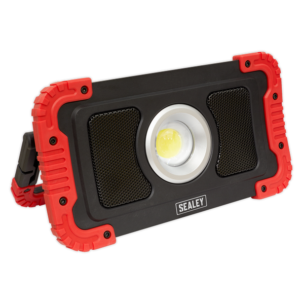 Sealey LED100WS 20W COB LED Rechargeable Floodlight with Wireless Speakers & Power Bank