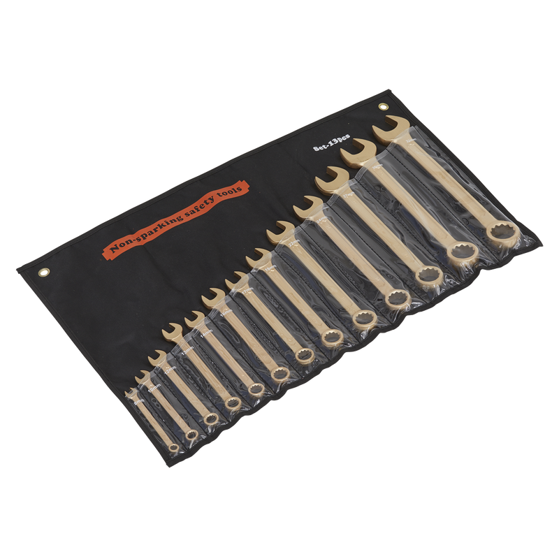 Sealey NS001 13pc Combination Spanner Set - Non-Sparking