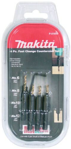 Makita P-51954 4 Piece Quick Change Countersink Set