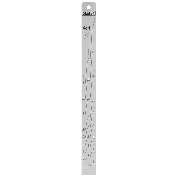 Sealey PA04 Aluminium Paint Measuring Stick 2:1/4:1