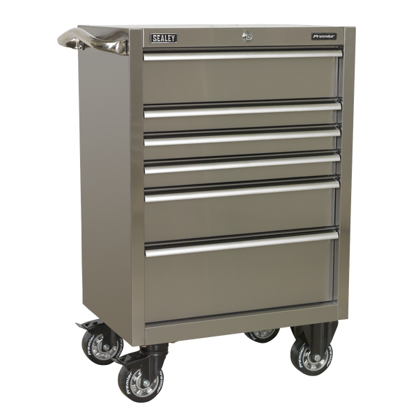Sealey PTB67506SS 6 Drawer 675mm Stainless Steel Heavy-Duty Rollcab