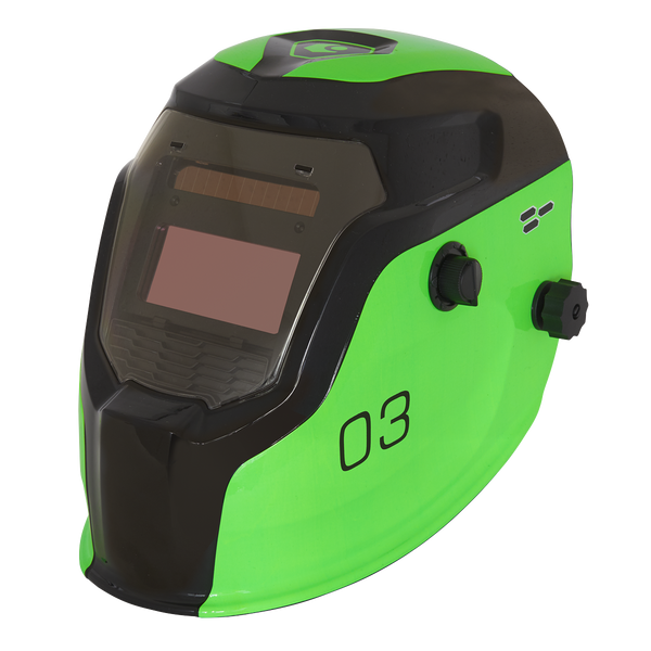 Sealey PWH3 Auto Darkening Welding Helmet - Shade 9-13 - Green