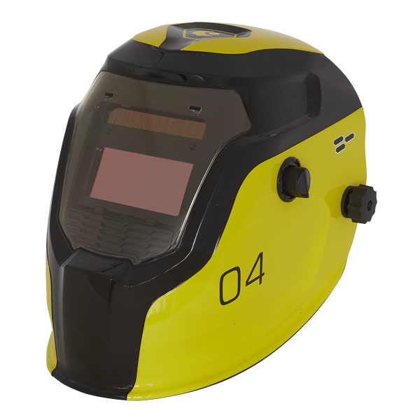 Sealey PWH4 Auto Darkening Welding Helmet - Shade 9-13 - Yellow