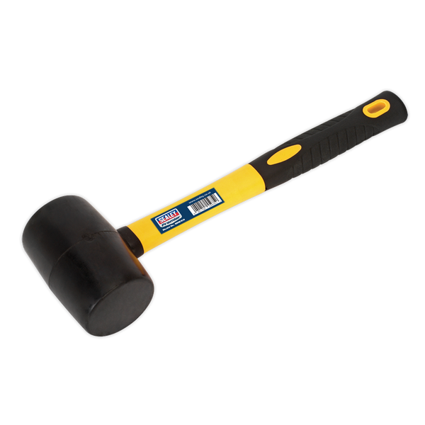 Sealey RMB100 1lb Rubber Mallet with Fibreglass Shaft