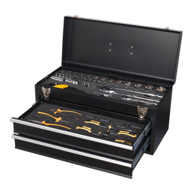 Sealey S01055 2 Drawer Portable Tool Chest with 90pc Tool Kit