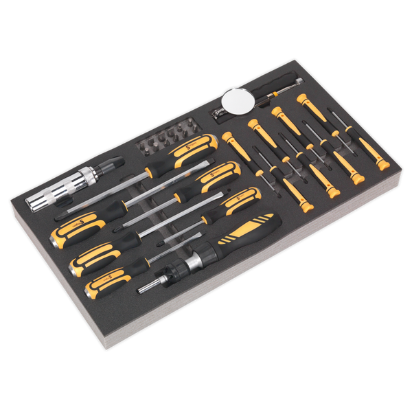 Sealey S01128 36pc Screwdriver Set with Tool Tray