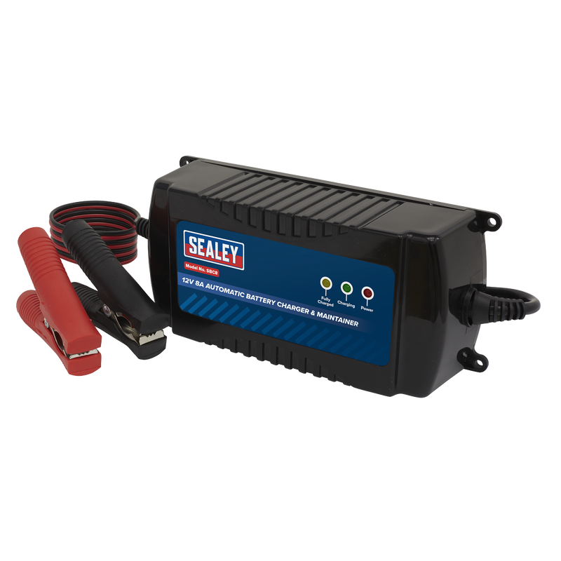 Sealey SBC8 12V 8A Automatic Battery Charger & Maintainer