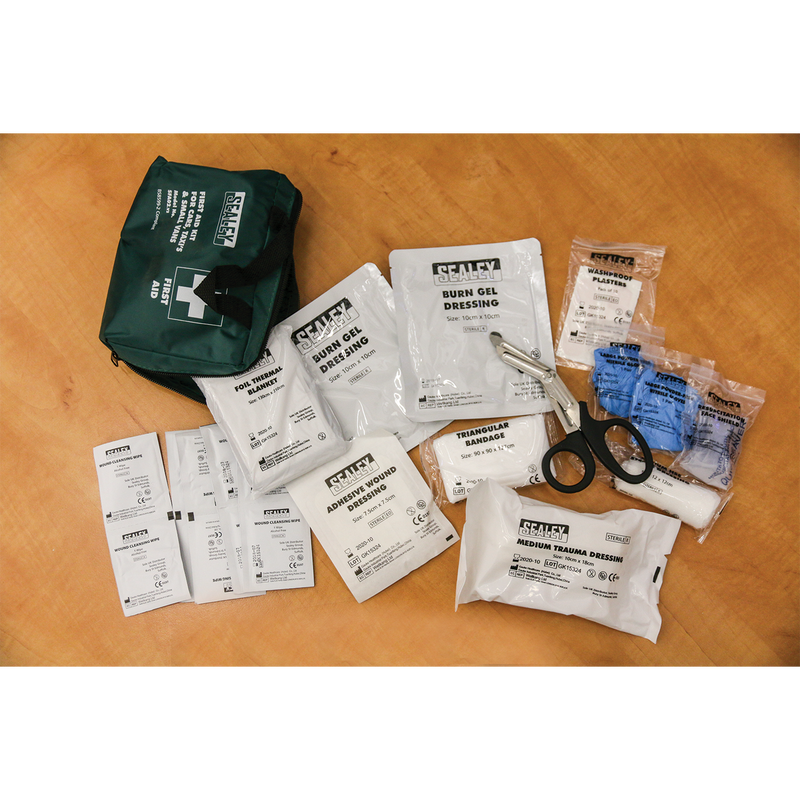 Sealey SFA02 Medium First Aid Kit for Cars, Taxi's & Small Vans - BS 8599-2 Compliant