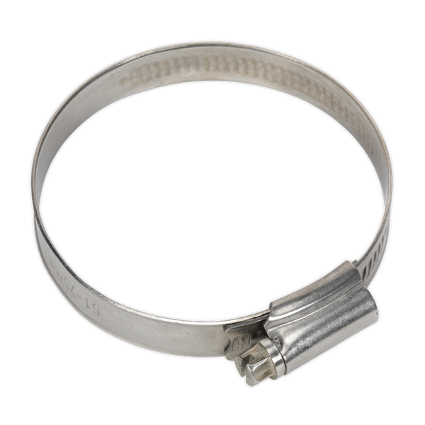 Sealey SHCSS2 Ø51-70mm Stainless Steel Hose Clip - Pack of 10