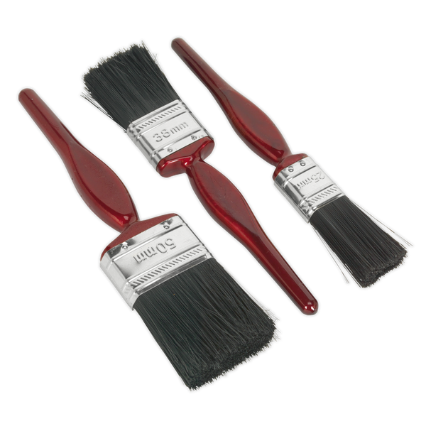 Sealey SPBS3 3pc Pure Bristle Paint Brush Set