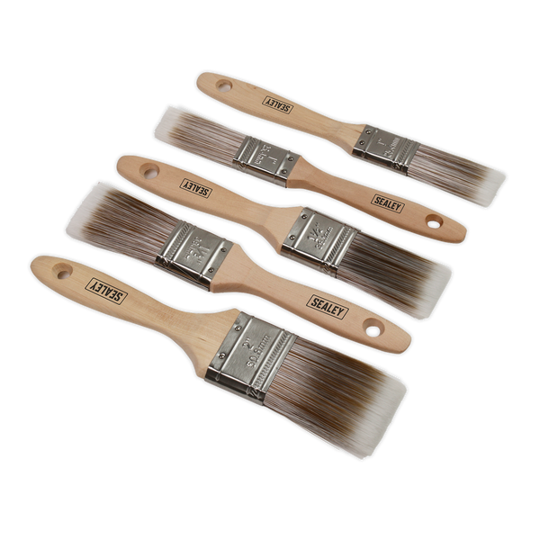 Sealey SPBS5W 5pc Wooden Handle Paint Brush Set