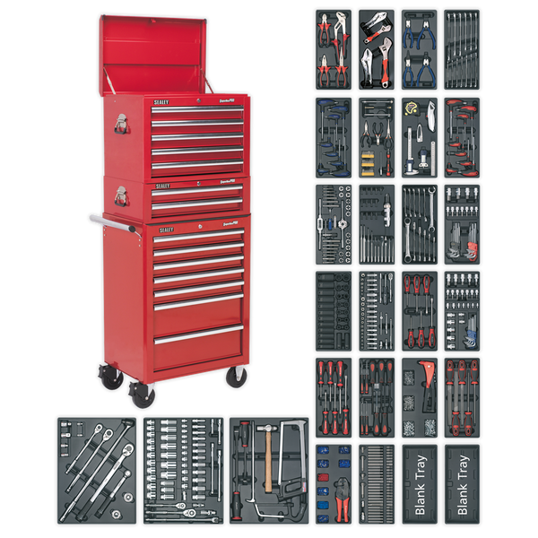 Sealey SPTCOMBO1 14 Drawer Tool Chest Combination with 1179pc Tool Kit