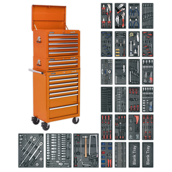 Sealey SPTOCOMBO1 14 Drawer Tool Chest Combination with 1179pc Tool Kit