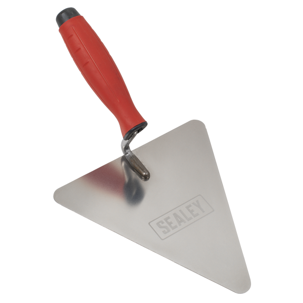 Sealey T1205 Stainless Steel Triangular Brick Trowel - Rubber Handle 180mm