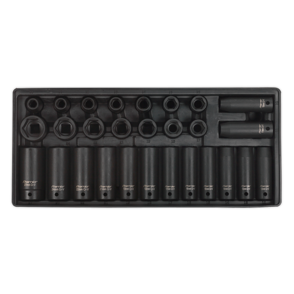Sealey TBT24 28pc 1/2"Sq Drive Impact Socket Set with Tool Tray