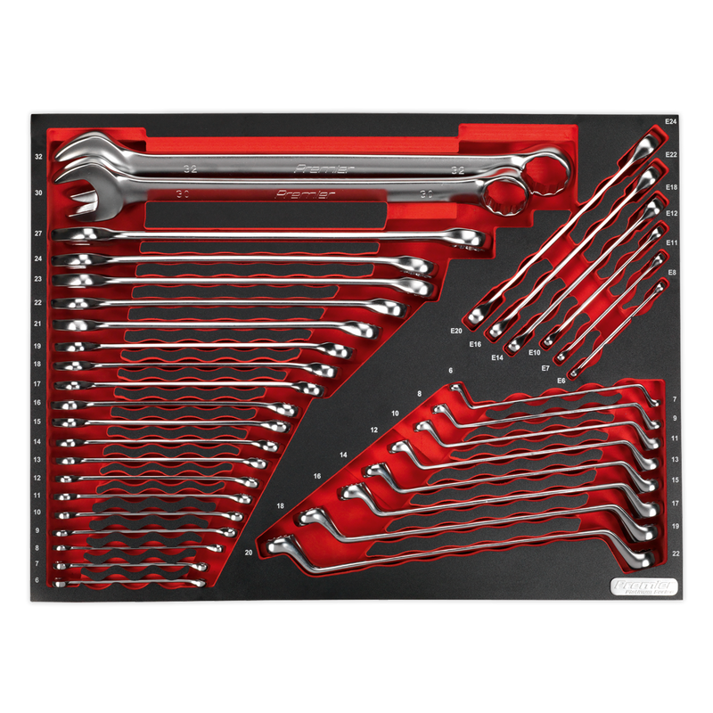 Sealey TBTP03 35pc Spanner Set with Tool Tray