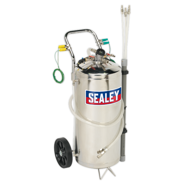 Sealey TP200S 40L Air Operated Fuel Drainer - Stainless Steel