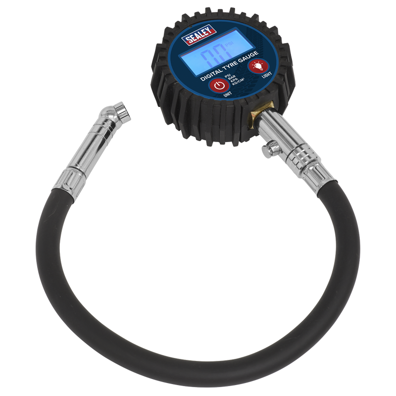 Sealey TST002 Digital Tyre Pressure Gauge with Push-On Connector