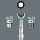 Wera 05005400001 Magnetic socket rail A 4 Zyklop socket set, 1/4" drive, 9 pieces