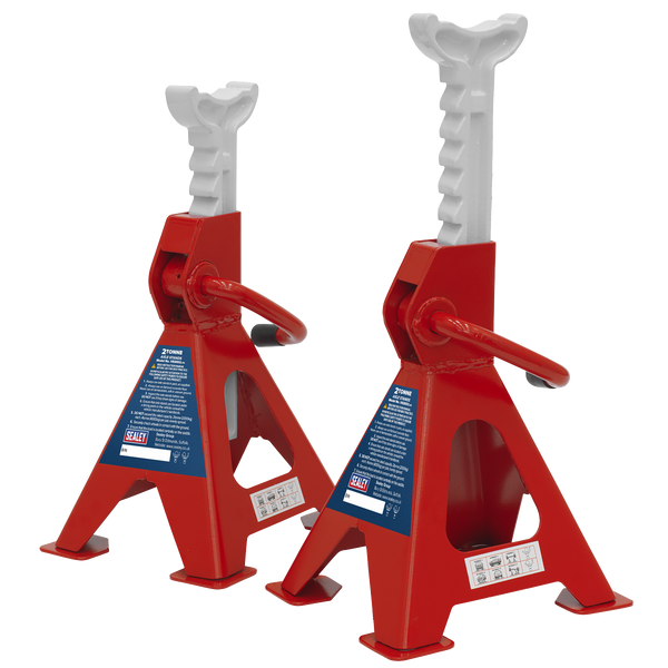 Sealey VS2002 Ratchet Type Axle Stands (Pair) 2tonne Capacity per Stand
