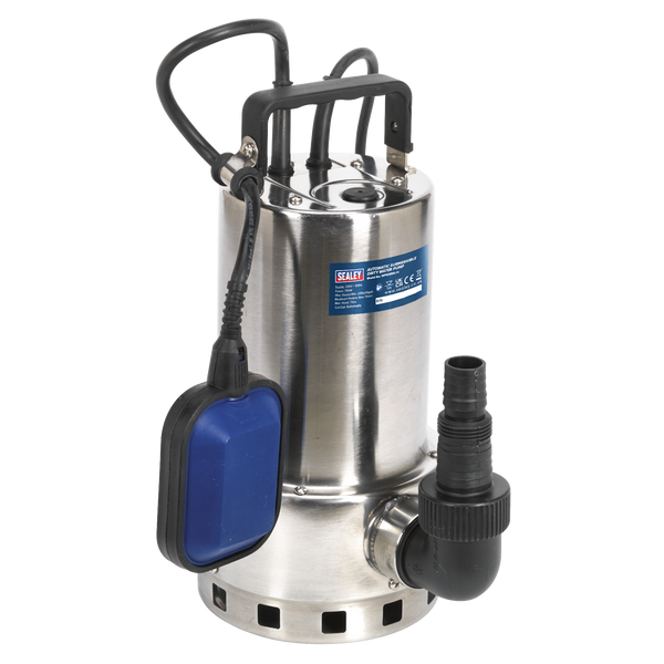 Sealey WPS225A 225L/min Automatic Stainless Submersible Dirty Water Pump