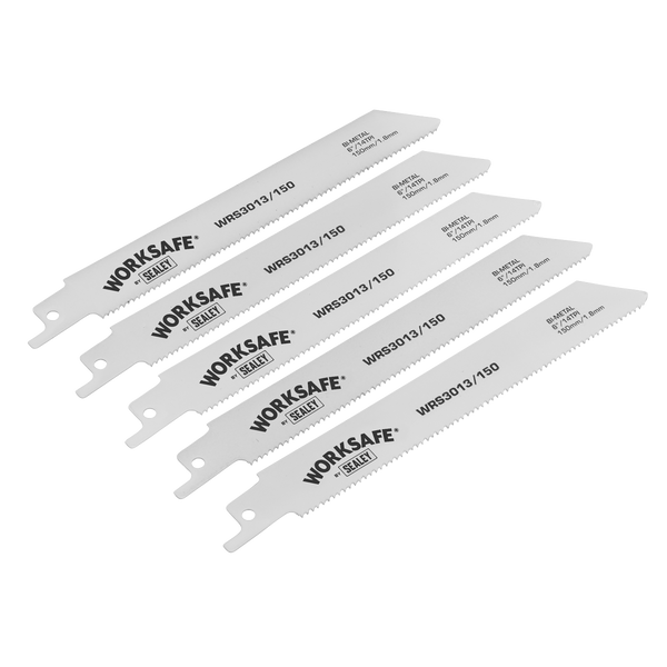 Sealey WRS3013/150 150mm 14tpi Reciprocating Saw Blade - Pack of 5