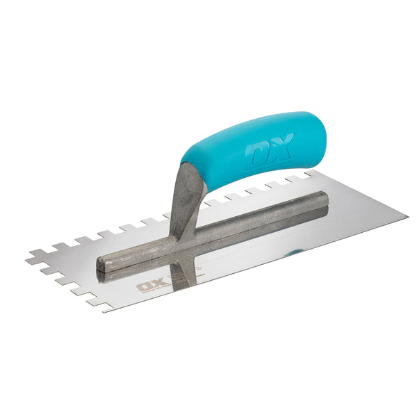 OX Tools OX-T535710 Trade Notched Stainless Steel Tiling Trowel - 10mm
