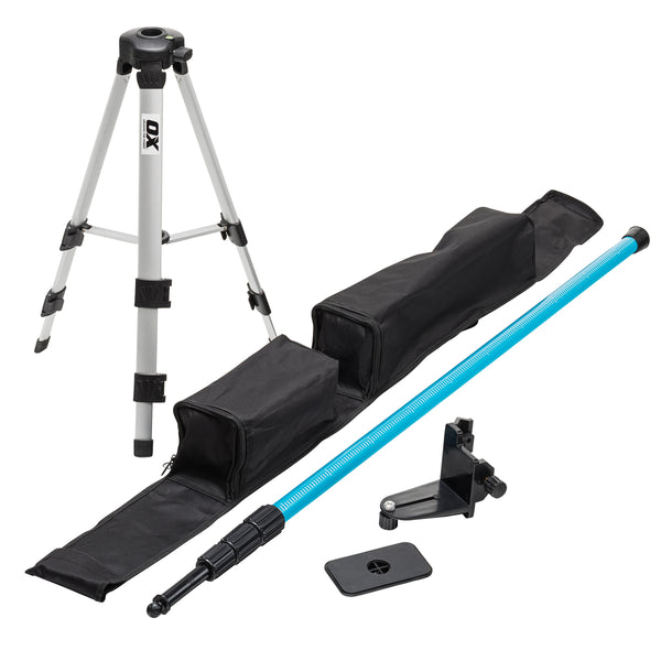 OX Tools OX-P505101 Pro 3.2m Extendable Tripod and Pole for Laser Levels