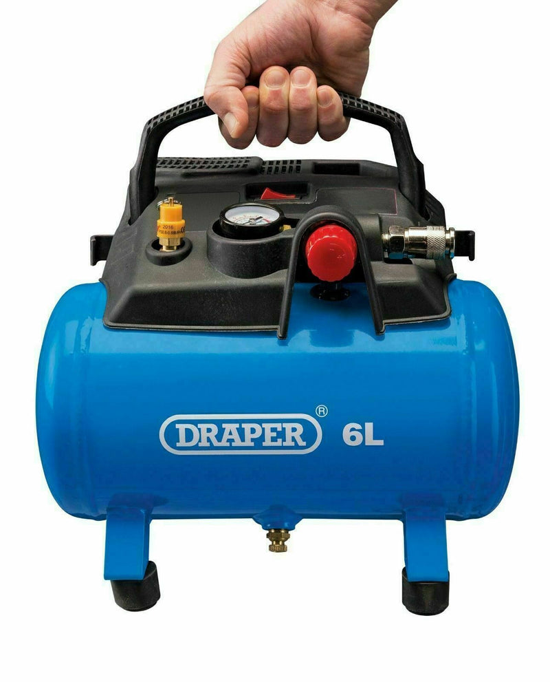 Draper 02115 6 Litre Oil Free Portable Air Line Compressor
