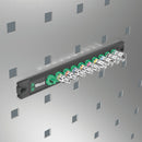 Wera 05005400001 Magnetic socket rail A 4 Zyklop socket set, 1/4" drive, 9 pieces